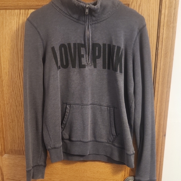 Victoria's Secret Pink Label Sweatshirt Dark Grey - Picture 1 of 4